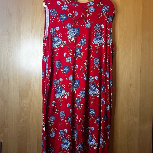 Floral red dress size16/18 - Picture 4 of 6